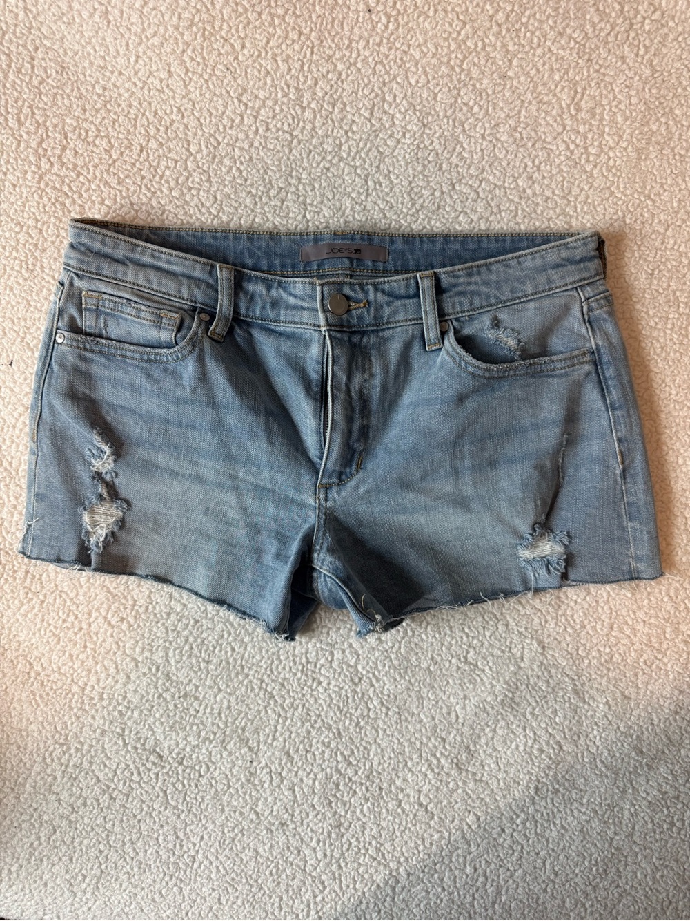 Joe's Jeans Light Blue Distressed Denim Shorts
